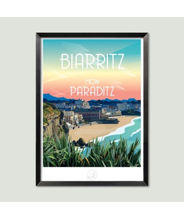 Affiche Biarritz - vintage decoration 