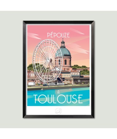 Affiche Toulouse - vintage decoration 