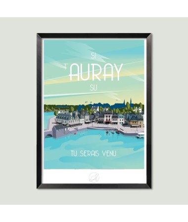 Affiche Auray - vintage decoration 