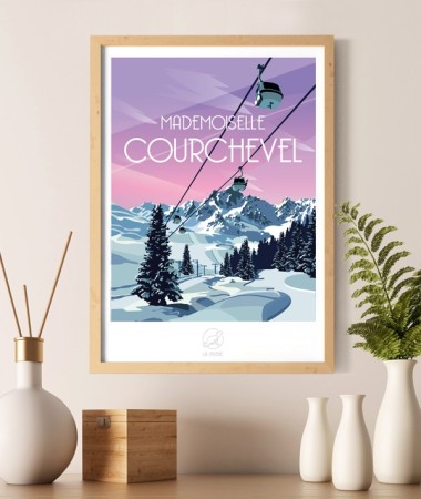 Affiche Courchevel - vintage decoration 