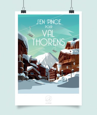 Affiche Val-Thorens - vintage decoration 