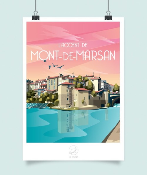 Affiche Mont de Marsan - vintage decoration 