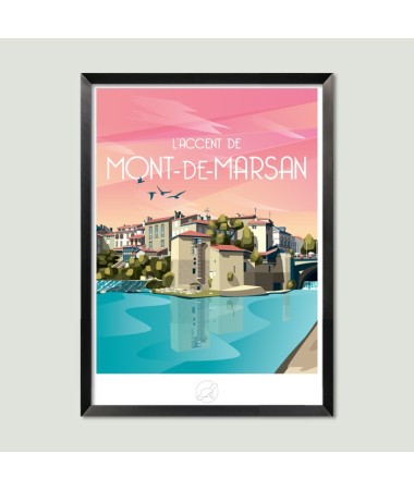 Affiche Mont de Marsan - vintage decoration 