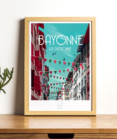 Affiche Bayonne - vintage decoration 