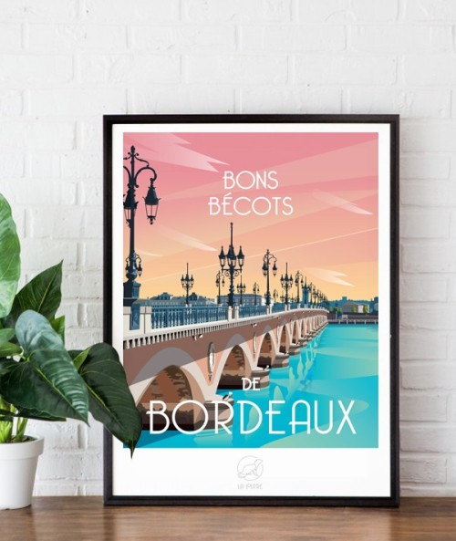 Affiche Bordeaux - vintage decoration 