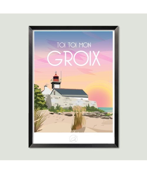 Affiche Groix - vintage decoration 