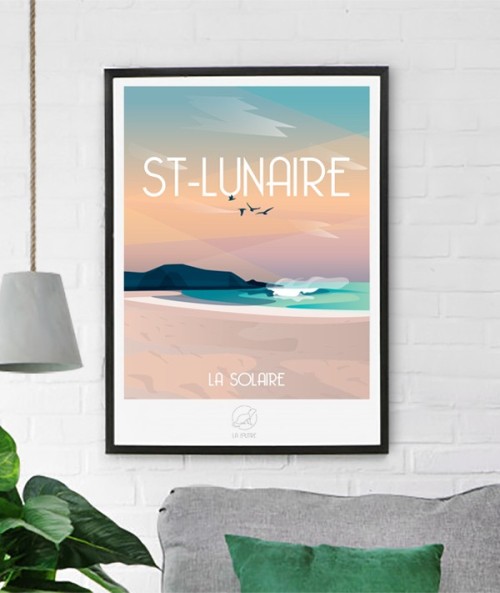 Affiche Saint-Lunaire - vintage decoration 
