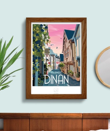 Affiche Dinan - vintage decoration 
