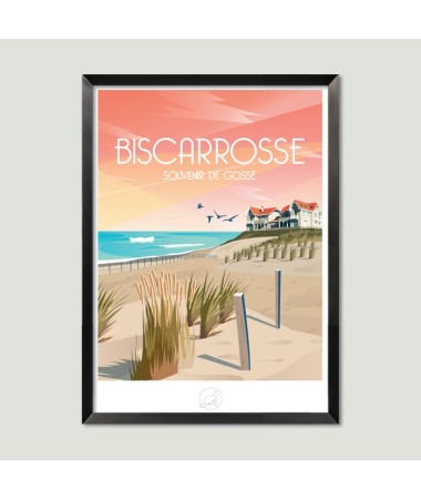 Affiche Biscarrosse - vintage decoration 