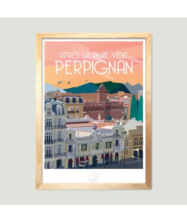 Affiche Perpignan - vintage decoration 