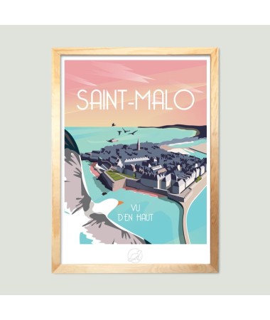 Affiche Saint-Malo vintage