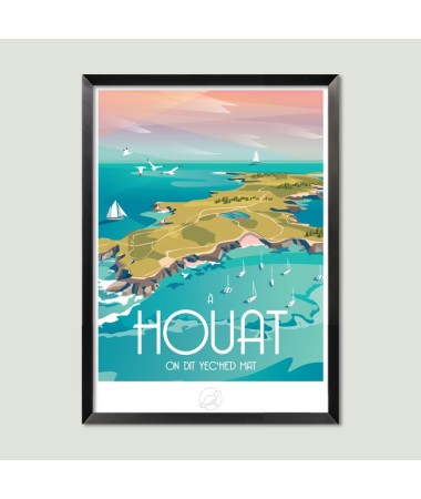 Affiche Houat - vintage decoration 