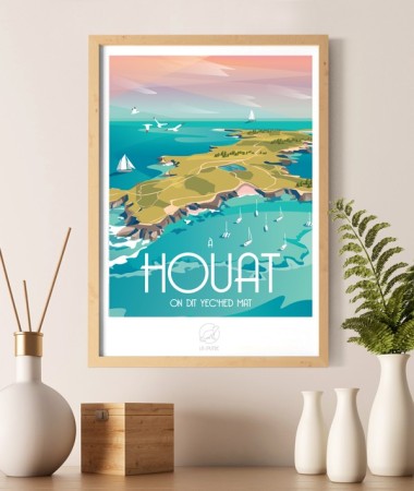 Affiche Houat - vintage decoration 