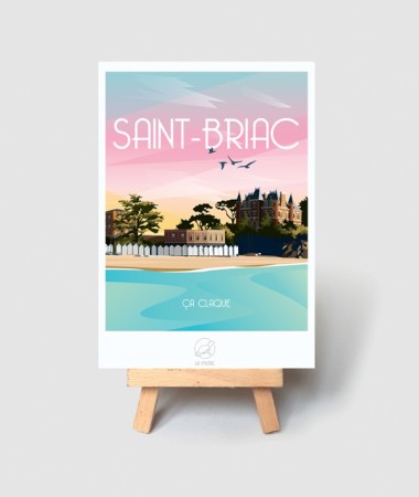 Carte Saint Briac - vintage decoration 