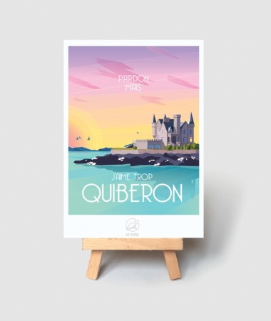 Carte Quiberon - vintage decoration 