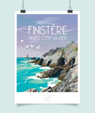 Affiche Finistère - vintage decoration 