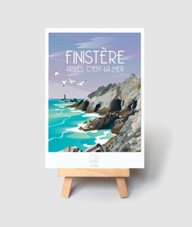 Carte Finistère - vintage decoration 