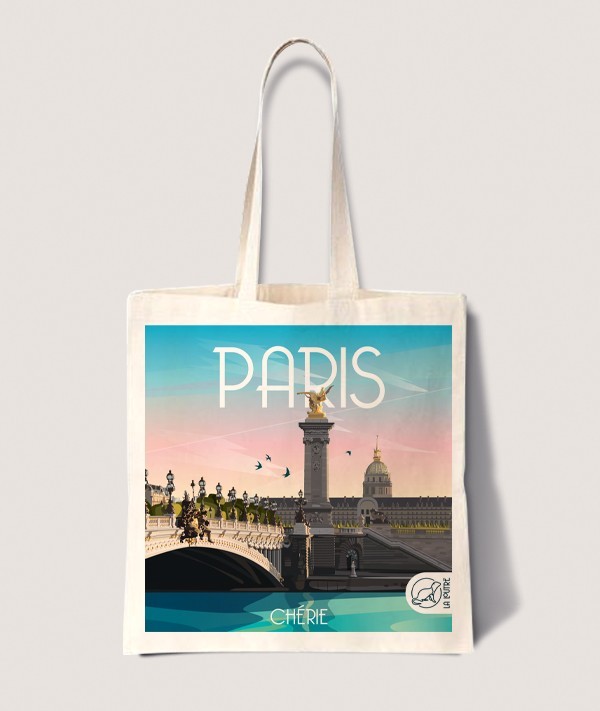 Tote Bag Paris 7e - vintage decoration 