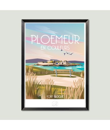 Affiche Ploemeur Fort Bloqué - vintage decoration 