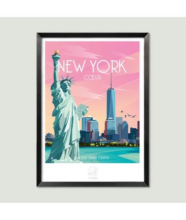 Affiche Ville Vintage New York - La Loutre Format 42 x 59,4 cm - A2