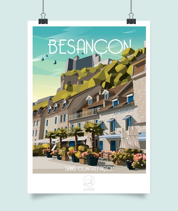 Affiche Besançon vintage