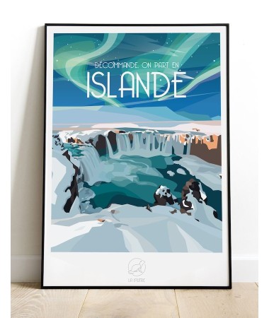 Affiche Islande - vintage decoration 