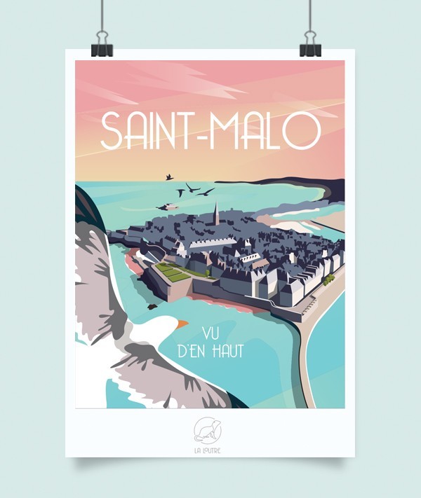 Affiche Saint-Malo - vintage decoration 