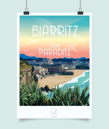 Affiche Biarritz - vintage decoration 