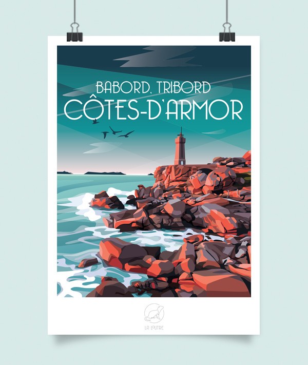 Affiche Côtes D'Armor - vintage decoration 