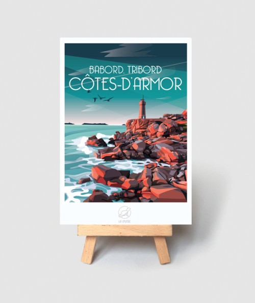 Carte Côtes d'Armor - vintage decoration 