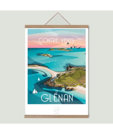 Affiche Îles Glénan - vintage decoration 