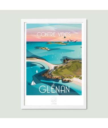 Affiche Îles Glénan - vintage decoration 