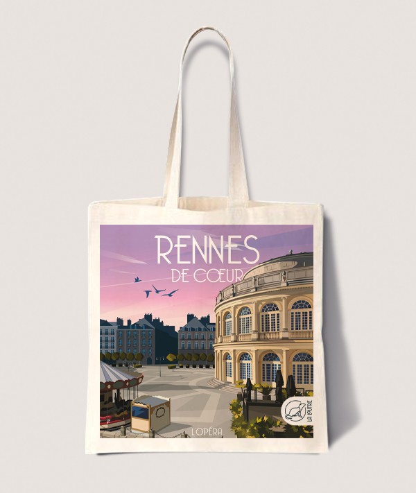Tote Bag Rennes - L'Opéra - vintage decoration 