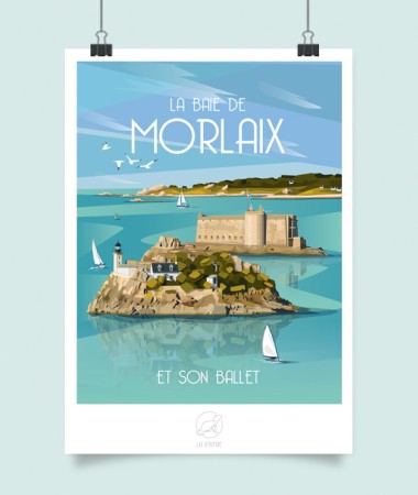 Affiche Baie de Morlaix vintage