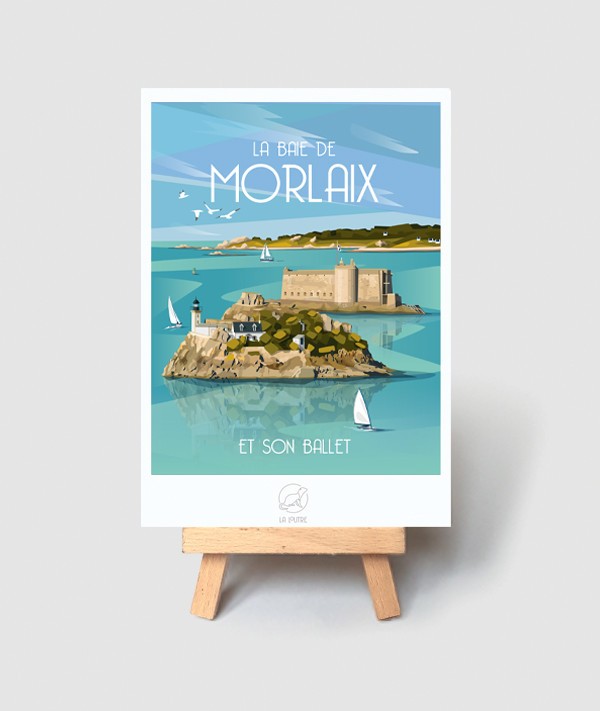 Carte Baie de Morlaix - vintage decoration 