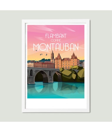 Affiche Montauban vintage