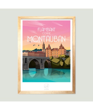 Affiche Montauban - vintage decoration 