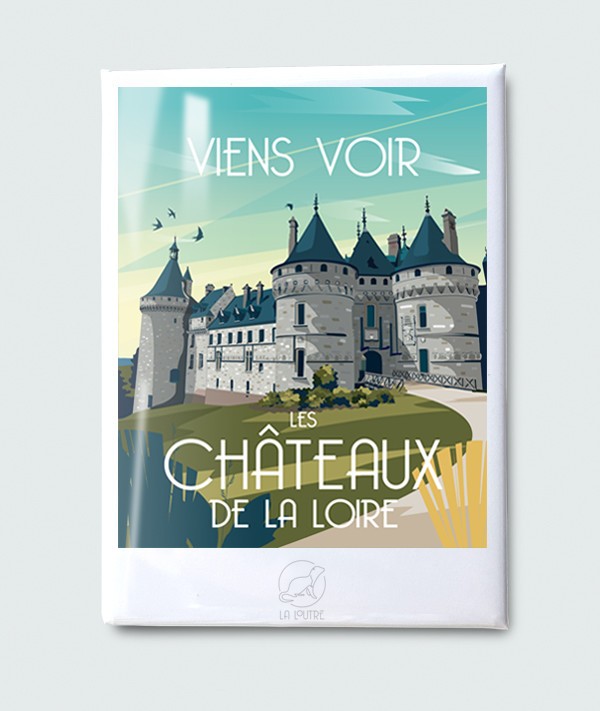 Magnet Chateaux de la Loire - vintage decoration 