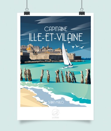 Affiche Rennes Bretagne Ile-et-Vilaine Déco Cadre Poster La