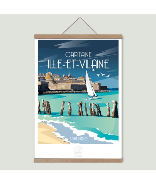 Affiche Ille et Vilaine - vintage decoration 
