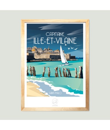 Affiche Ille et Vilaine - vintage decoration 