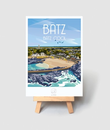 Carte Batz sur Mer - vintage decoration 