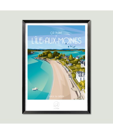 Affiche Île aux Moines - vintage decoration 