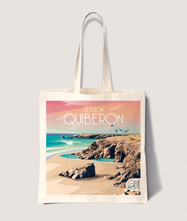 Tote Bag Quiberon - Côte sauvage - vintage decoration 