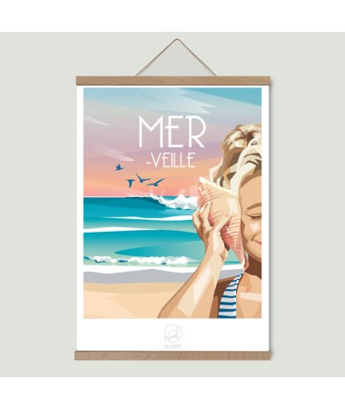Affiche Mer-Veille - vintage decoration 