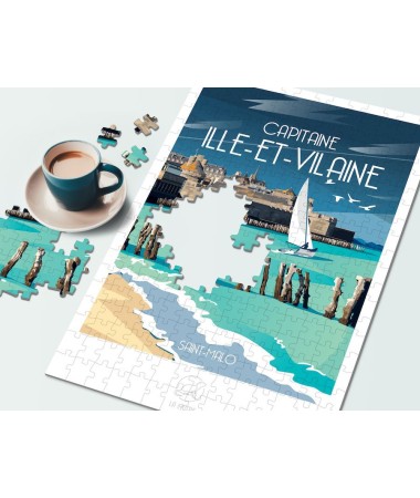 Puzzle Ille et Vilaine - 500pcs vintage