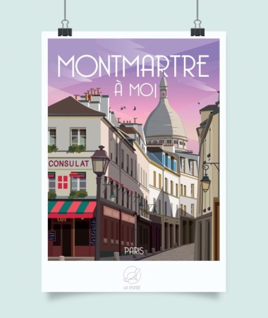 Affiche Montmartre - vintage decoration 