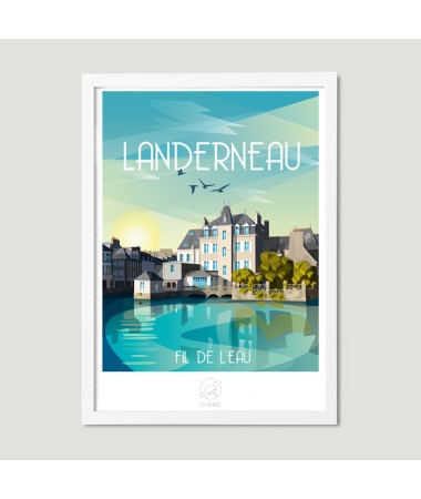 Affiche Landerneau - vintage decoration 