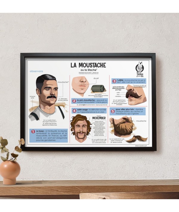 Affiche - La Moustache - vintage decoration 