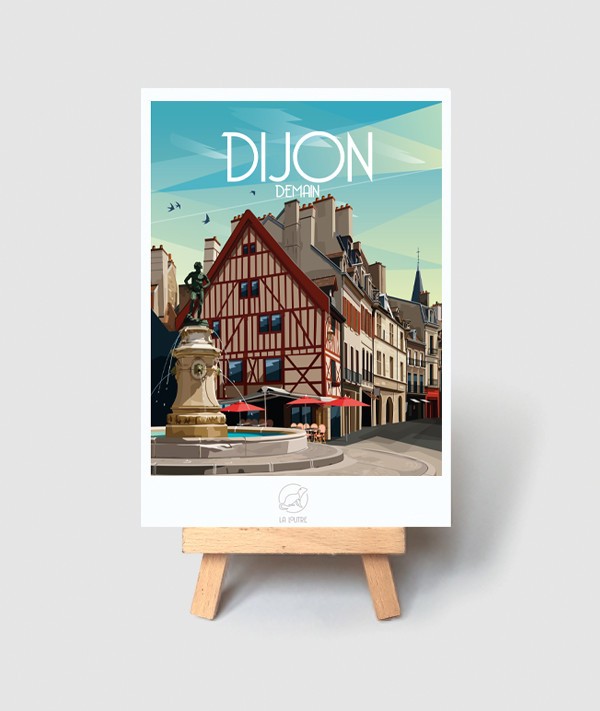 Carte Dijon - vintage decoration 